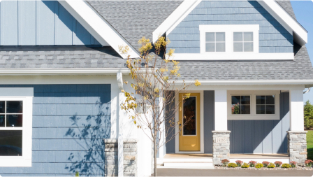 Colorful Front Door and Siding Combinations