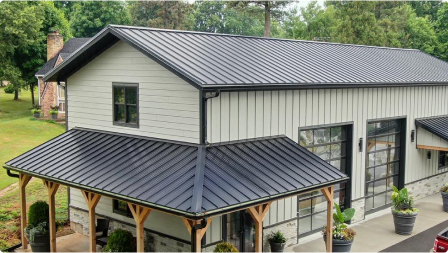siding colors for dark metal roofing